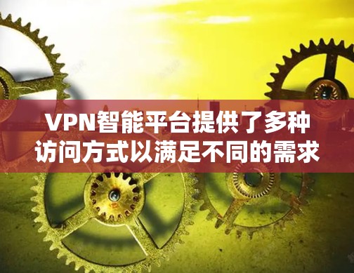 VPN智能平台提供了多种访问方式以满足不同的需求,以下是对这些访问方式的详细总结 VPN智能平台提供了多种访问方式以满足不同的需求,以下是对这些访问方式的详细总结