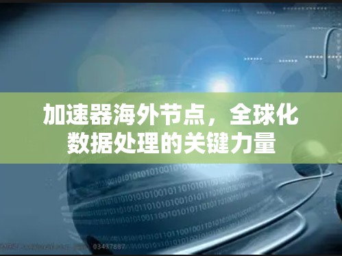 加速器海外节点,全球化数据处理的关键力量 加速器海外节点,全球化数据处理的关键力量