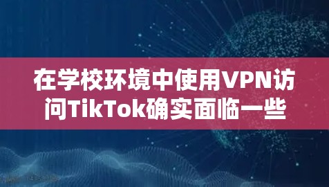 在学校环境中使用VPN访问TikTok确实面临一些挑战和风险。以下是针对该问题的分步建议 在学校环境中使用VPN访问TikTok确实面临一些挑战和风险。以下是针对该问题的分步建议