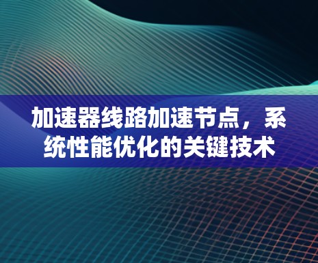 加速器线路加速节点,系统性能优化的关键技术 加速器线路加速节点,系统性能优化的关键技术