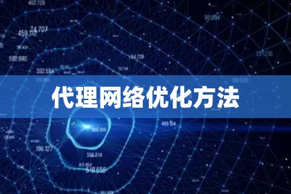 代理网络优化方法 代理网络优化方法