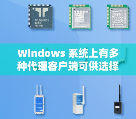 Windows 系统上有多种代理客户端可供选择,以下是一些常见的代理客户端及其简要介绍