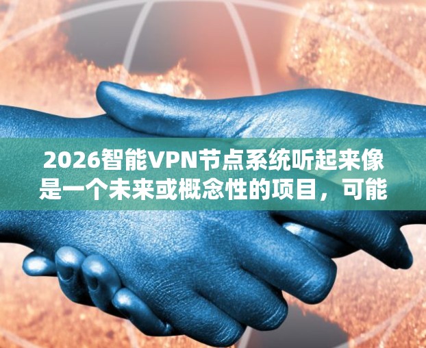 2026智能VPN节点系统听起来像是一个未来或概念性的项目,可能涉及智能化的VPN(虚拟专用网络)节点系统。以下是一些可能的解释和功能